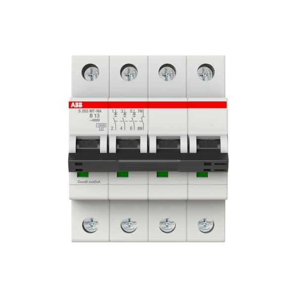 ABB - Sicherungsautomat 3+N-polig Charakteristik B 13A 10kA Bahnzulassung