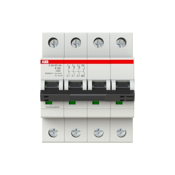 ABB - Sicherungsautomat 3+N-polig Charakteristik K 8A 10kA Bahnzulassung