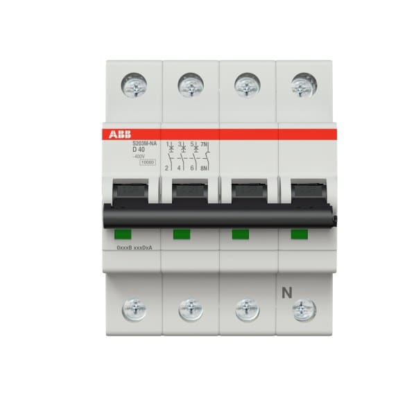 ABB - Leitungsschutzschalter 3+N-polig Charakteristik D Bemessungsstrom 40A 10kA