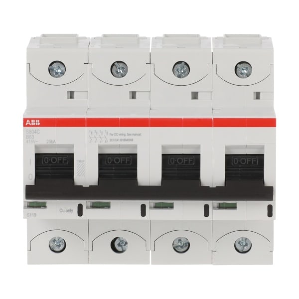ABB - HLS-Sicherungsautomat 4-polig Charakteristik B Bemessungsstrom 63A 25kA/400VAC