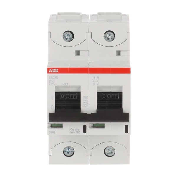 ABB - HLS-Sicherungsautomat 2-polig Charakteristik D Bemessungsstrom 50A 50kA/400VAC