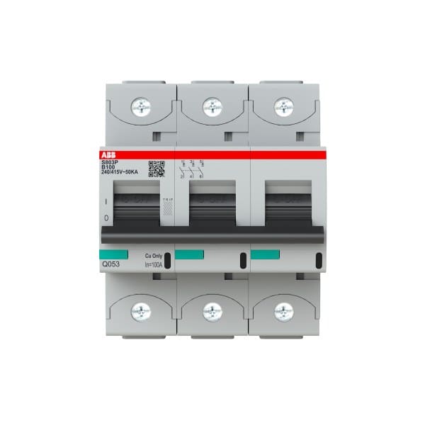 ABB - HLS-Sicherungsautomat 3-polig Charakteristik B Bemessungsstrom 100A 50kA/400VAC