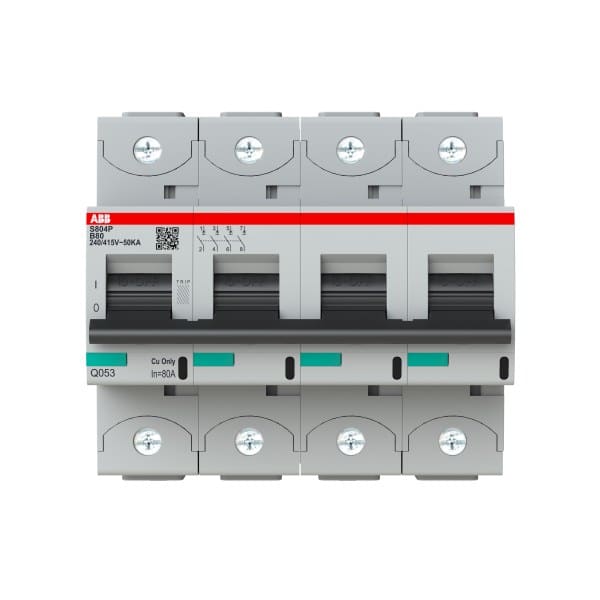 ABB - HLS-Sicherungsautomat 4-polig Charakteristik B Bemessungsstrom 80A 50kA/400VAC