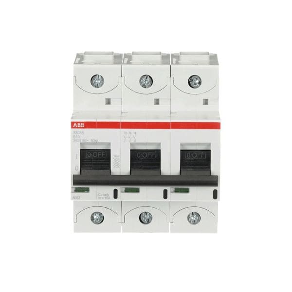 ABB - HLS-Sicherungsautomat 3-polig Charakteristik B Bemessungsstrom 10A 50kA/400VAC