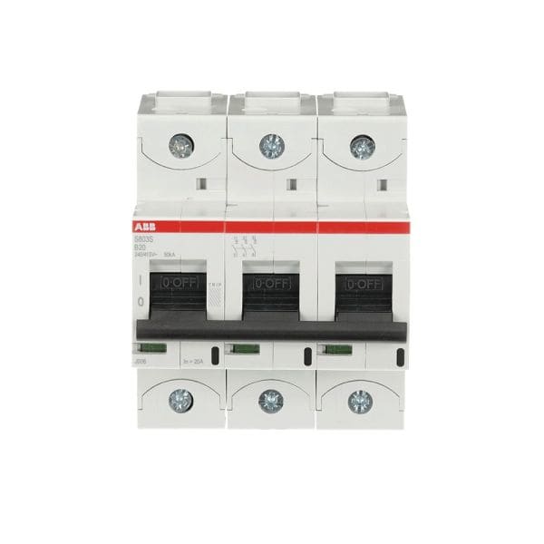 ABB - HLS-Sicherungsautomat 3-polig Charakteristik B Bemessungsstrom 20A 50kA/400VAC