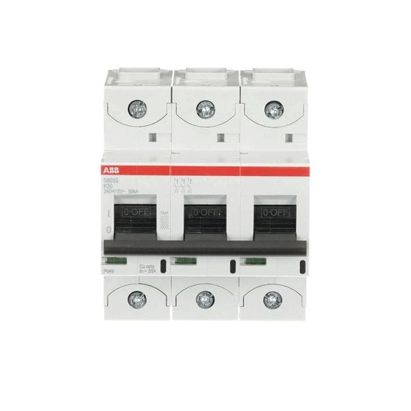 ABB - HLS-Sicherungsautomat 3-polig Charakteristik K Bemessungsstrom 20A 50kA/400VAC