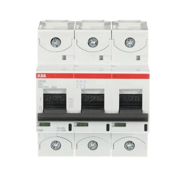 ABB - HLS-Sicherungsautomat 3-polig Charakteristik D Bemessungsstrom 63A 50kA/400VAC