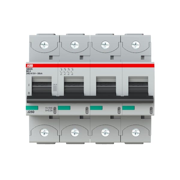ABB - HLS-Sicherungsautomat 4-polig Charakteristik B Bemessungsstrom 0.5A 50kA/400VAC