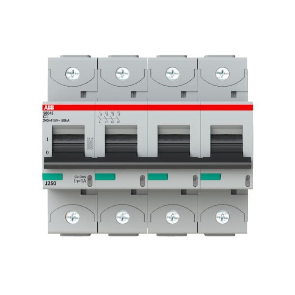 ABB - HLS-Sicherungsautomat 4-polig Charakteristik C Bemessungsstrom 1A 50kA/400VAC