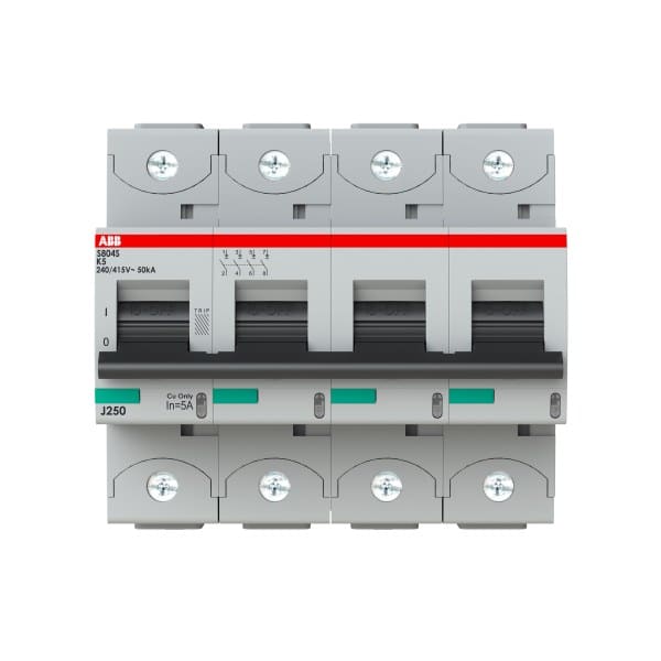 ABB - HLS-Sicherungsautomat 4-polig Charakteristik K Bemessungsstrom 5A 50kA/400VAC