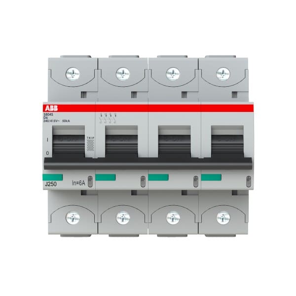 ABB - HLS-Sicherungsautomat 4-polig Charakteristik D Bemessungsstrom 6A 50kA/400VAC