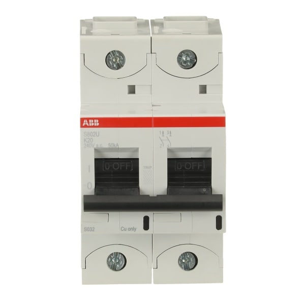 ABB - HLS-Sicherungsautomat 2-polig Char K Bemessungsstrom 20A 50kA/240VAC nach UL489