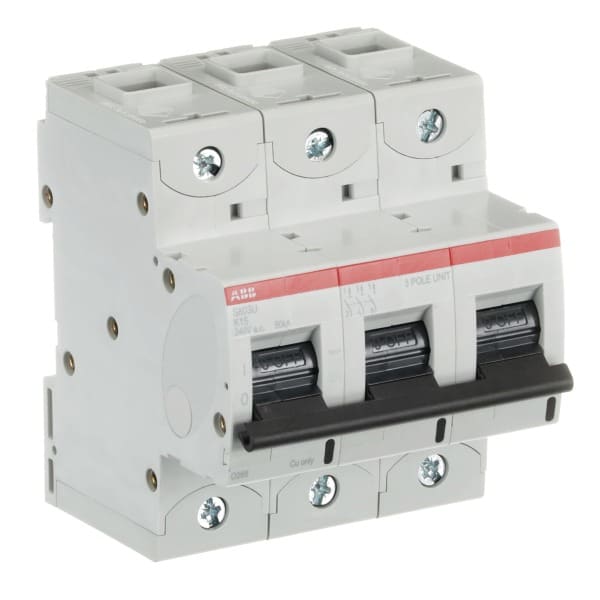 ABB - HLS-Sicherungsautomat 3-polig Char K Bemessungsstrom 15A 50kA/240VAC nach UL489