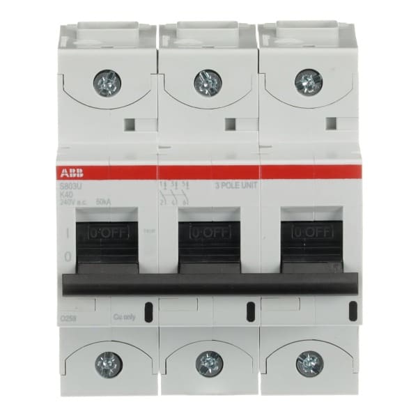 ABB - HLS-Sicherungsautomat 3-polig Char K Bemessungsstrom 40A 50kA/240VAC nach UL489