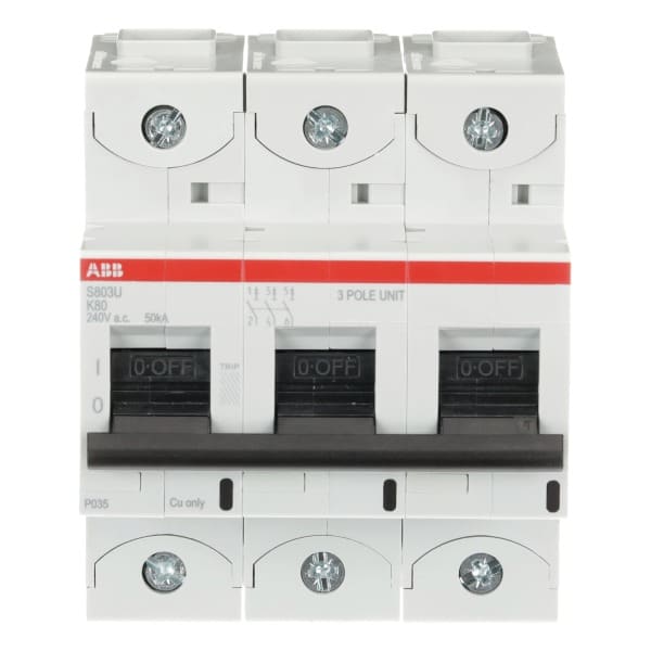 ABB - HLS-Sicherungsautomat 3-polig Char K Bemessungsstrom 80A 50kA/240VAC nach UL489