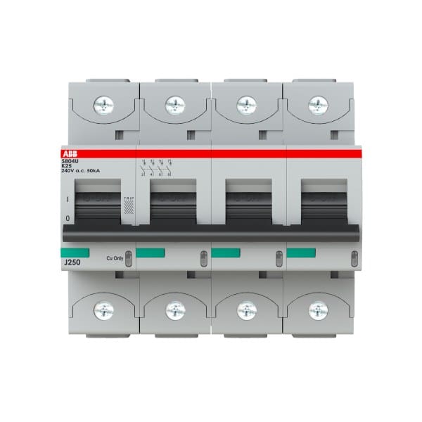 ABB - HLS-Sicherungsautomat 4-polig Char K Bemessungsstrom 25A 50kA/240VAC nach UL489
