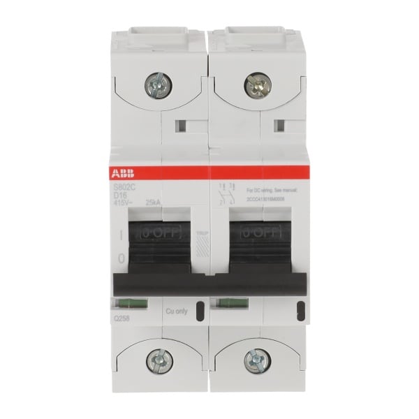 ABB - HLS-Sicherungsautomat 2-polig Charakteristik D Bemessungsstrom 16A 25kA/400VAC