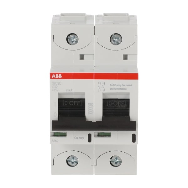 ABB - HLS-Sicherungsautomat 2-polig Charakteristik C Bemessungsstrom 32A 25kA/400VAC