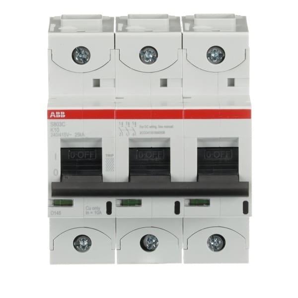 ABB - HLS-Sicherungsautomat 3-polig Charakteristik K Bemessungsstrom 10A 25kA/400VAC