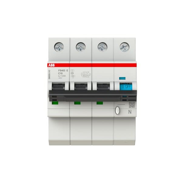ABB - FI/LS-Schalter 3P+N 6kA C-Charak. 10A 30mA Typ A Smissline TP