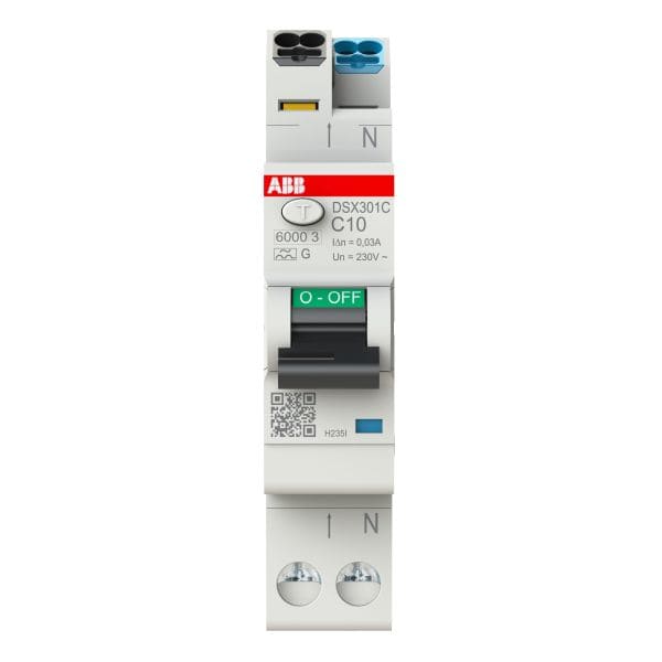 ABB - FlexLine FILS 1+N Typ AG kurzzeitverzögert Char C 10A 30mA 6kA Schmalbau 1TE