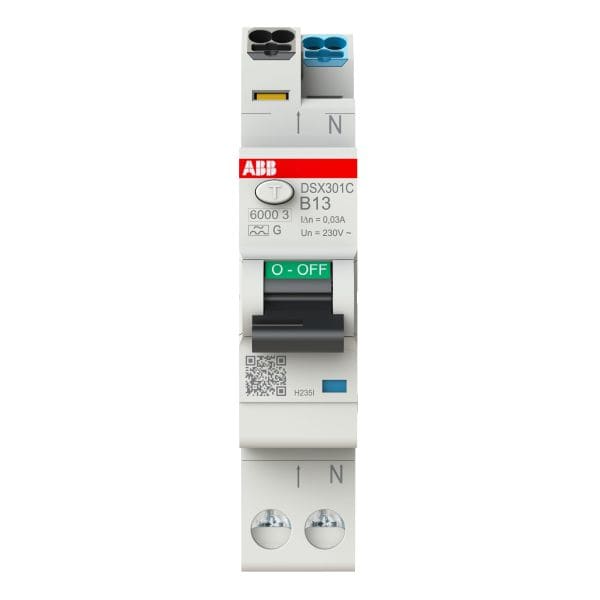 ABB - FlexLine FILS 1+N Typ AG kurzzeitverzögert Char B 13A 30mA 6kA Schmalbau 1TE