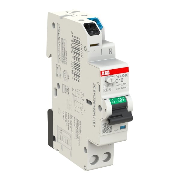 ABB - FlexLine FILS 1+N Typ AG kurzzeitverzögert Char C 16A 30mA 6kA Schmalbau 1TE