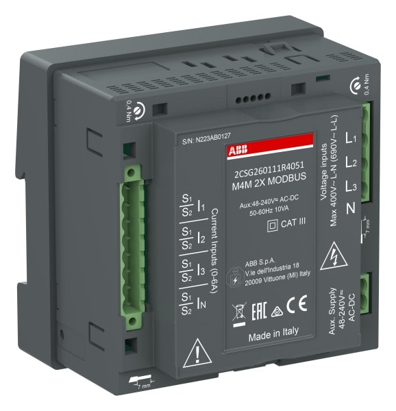 ABB - Netzanalysator Modbus TCP/IP Schnittstelle DinRail-Schiene Funktionspaket RTS