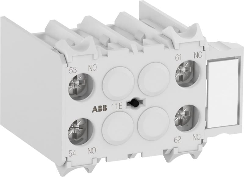 ABB - MACN202AR Hilfskontaktblock 2Ö fronts. anbaubar, EN50012 Ringkabelschuhanschluss