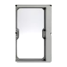 ABB - Klappdeckel 302x186x45mm Deckel mit Fingergriff für Klapptür transparent APO