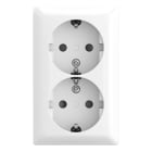 BUSCH-JAEGER - SCHUKO Doppelsteckdose Safety+ alpinweiß - balance AP