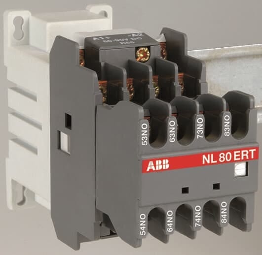 ABB - TNL80ERT Hilfsschütz 17-32V DC, 8S Ringkabelschuhanschluss mit Bahnzulassung
