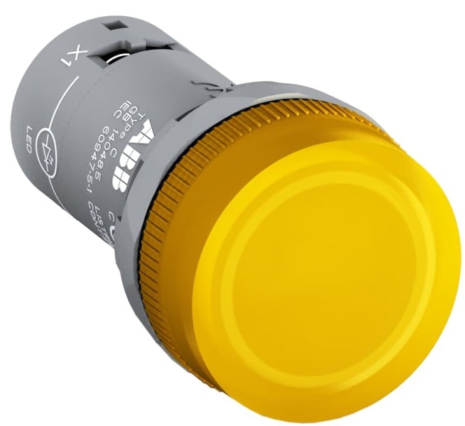 ABB - Meldeleuchte Kompakt gelb 230VAC mit LED Fremdspannungsresistent bis 60VDC