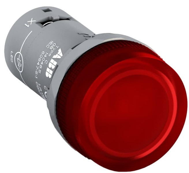 ABB - Meldeleuchte rot 6,3VDC mit fest integrierter LED CombiLine Compact 2.Generation
