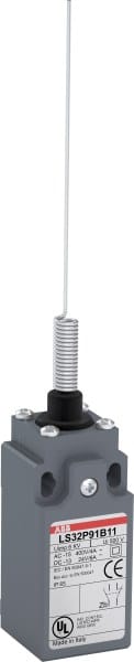 ABB - LS32P91B11 Standard-Positionsschalter Kunststoff-Gehäuse grau IP65 Tastfeder