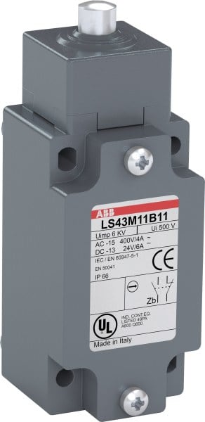 ABB - Standard-Positionsschalter Metall-Gehäuse IP66 Druckbolzen aus Edelstahl