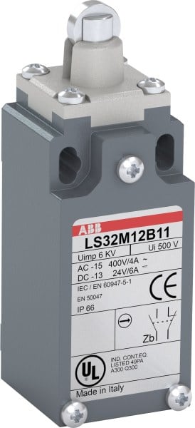 ABB - Standard-Positionssch. Metall-Geh. IP66 Stahl-Rollendruckbolzen (verzinkt) D=11