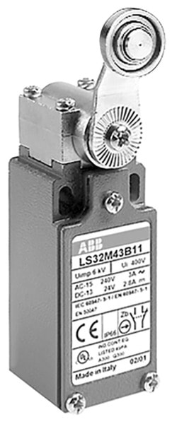 ABB - Standard-Positionsschalter Metall-Gehäuse IP66 Stahl-Rollenschwenkhebel verzinkt