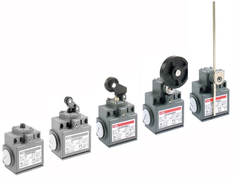 ABB - Standard-Positionsschalter Kunststoff-Gehäuse grau IP65 Kunststoff-Rollendruckbolzen D=11