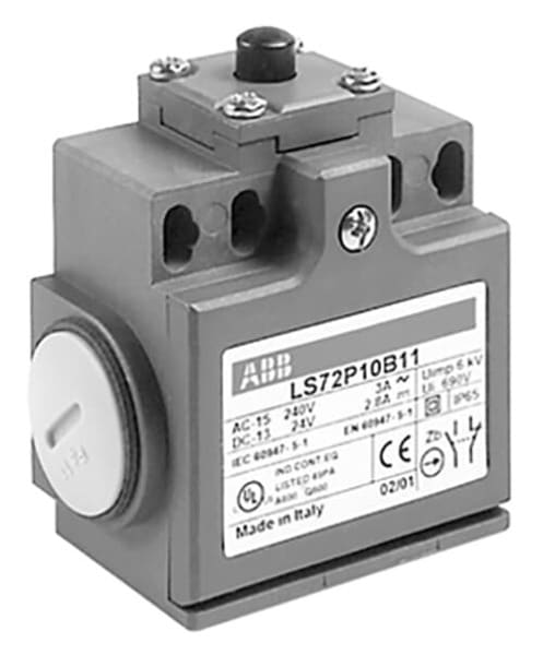 ABB - Standard-Positionsschalter Kunststoff-Gehäuse grau IP65 Kunststoff-Druckbolzen