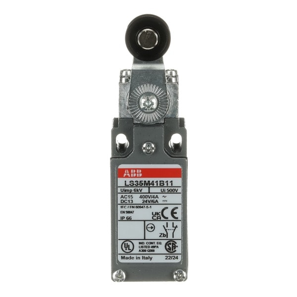 ABB - Standard-Positionsschalter Metall-Geh. IP66 Kunststoff-Rollenschwenkhebel D=18