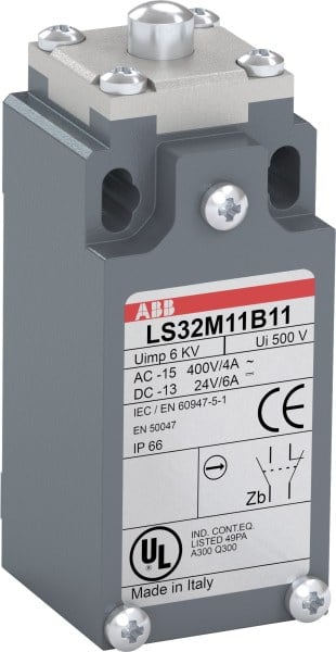 ABB - Standard-Positionsschalter Metall-Gehäuse IP66 Stahl-Druckbolzen (verzinkt)