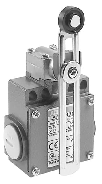 ABB - Standard-Positionsschalter Metall-Gehäuse IP66 Kunstst.-Rollenschwenkhebel verstellb.