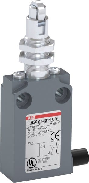 ABB - Positionsschalter Metall-Gehäuse IP67 Stahl-Rollendruckbolzen quer verzinkt