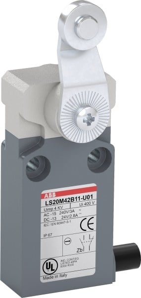 ABB - Positionsschalter Metall-Gehäuse IP67 Stahl-Rollenschwenkhebel verzinkt