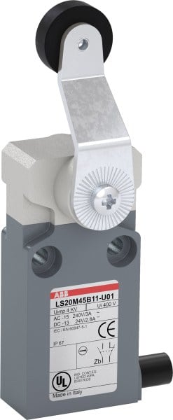 ABB - Positionsschalter Metall-Gehäuse IP67 Kunststoff-Rollenschwenkhebel Polyac