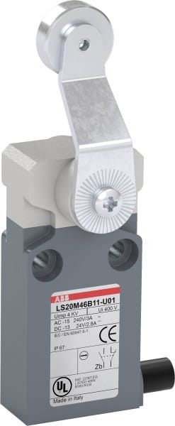 ABB - Positionsschalter Metall-Gehäuse IP67 Stahl-Rollenschwenkhebel verzinkt