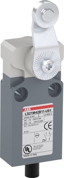 ABB - Positionsschalter Metall-Gehäuse IP67 Stahl-Rollenschwenkhebel verzinkt