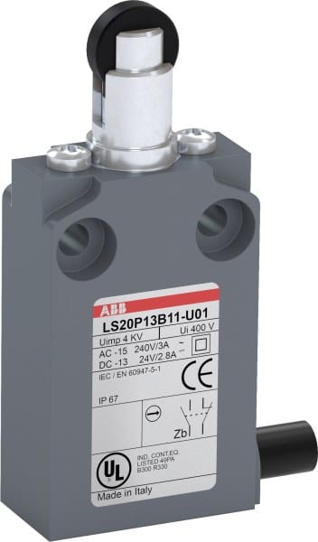 ABB - Positionsschalter Kunststoff-Geh. grau IP67 Kunstst.-RollendruckbolzenPolyacetal