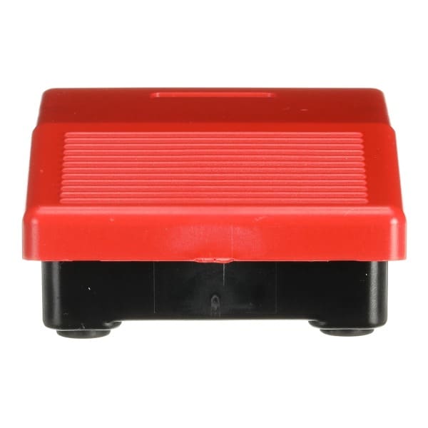 ABB - IPM1R Mini Fussschalter Grundplatte Schwarz, Abdeckung Rot 1 Wechsler